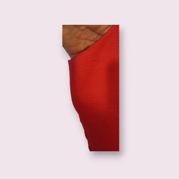 Tibi Women's Halter Dress A - Line Lined Size 6 Coral Pink Cotton Summer - Picture 4 of 5